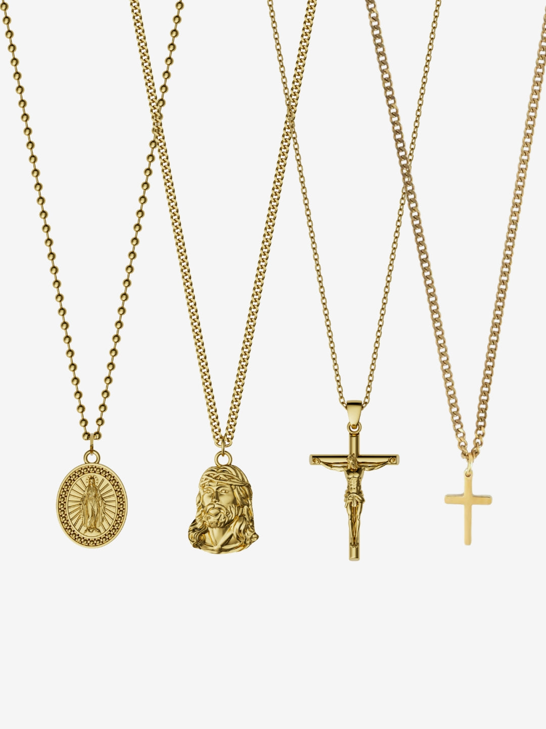 CHRISTIAN CHAIN SET | 18K Gold