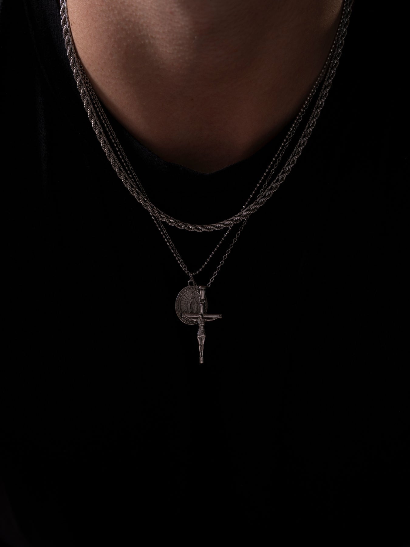 CHRISTIAN CHAIN SET | Silver