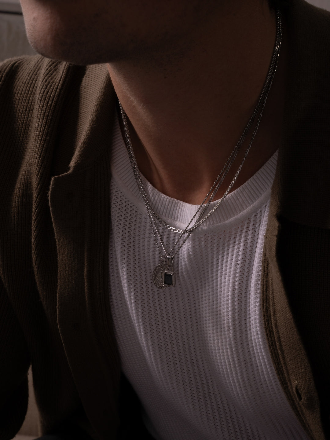 GEMSTONE CHAIN SET | Silver