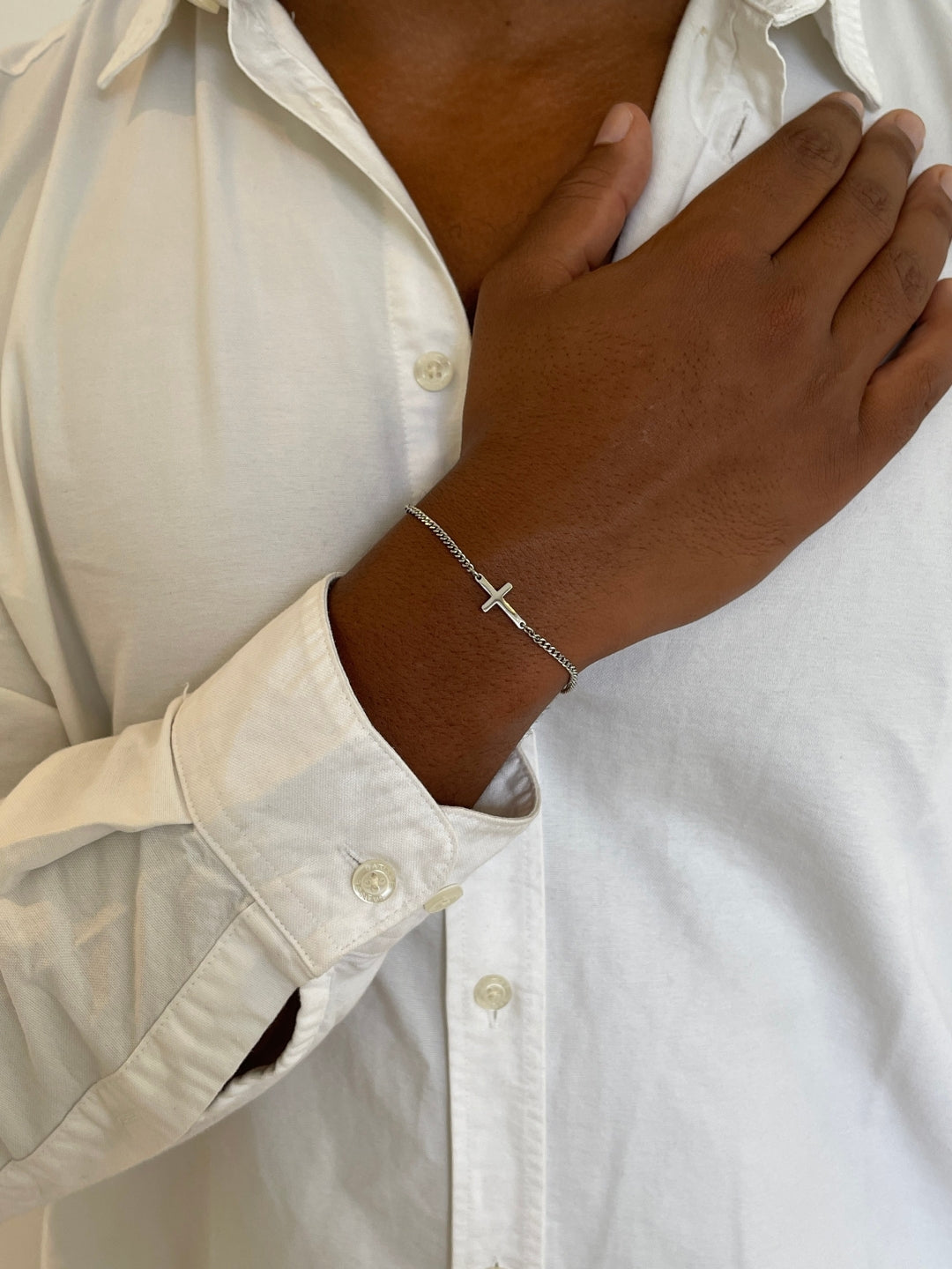 CROSS BRACELET | Silver