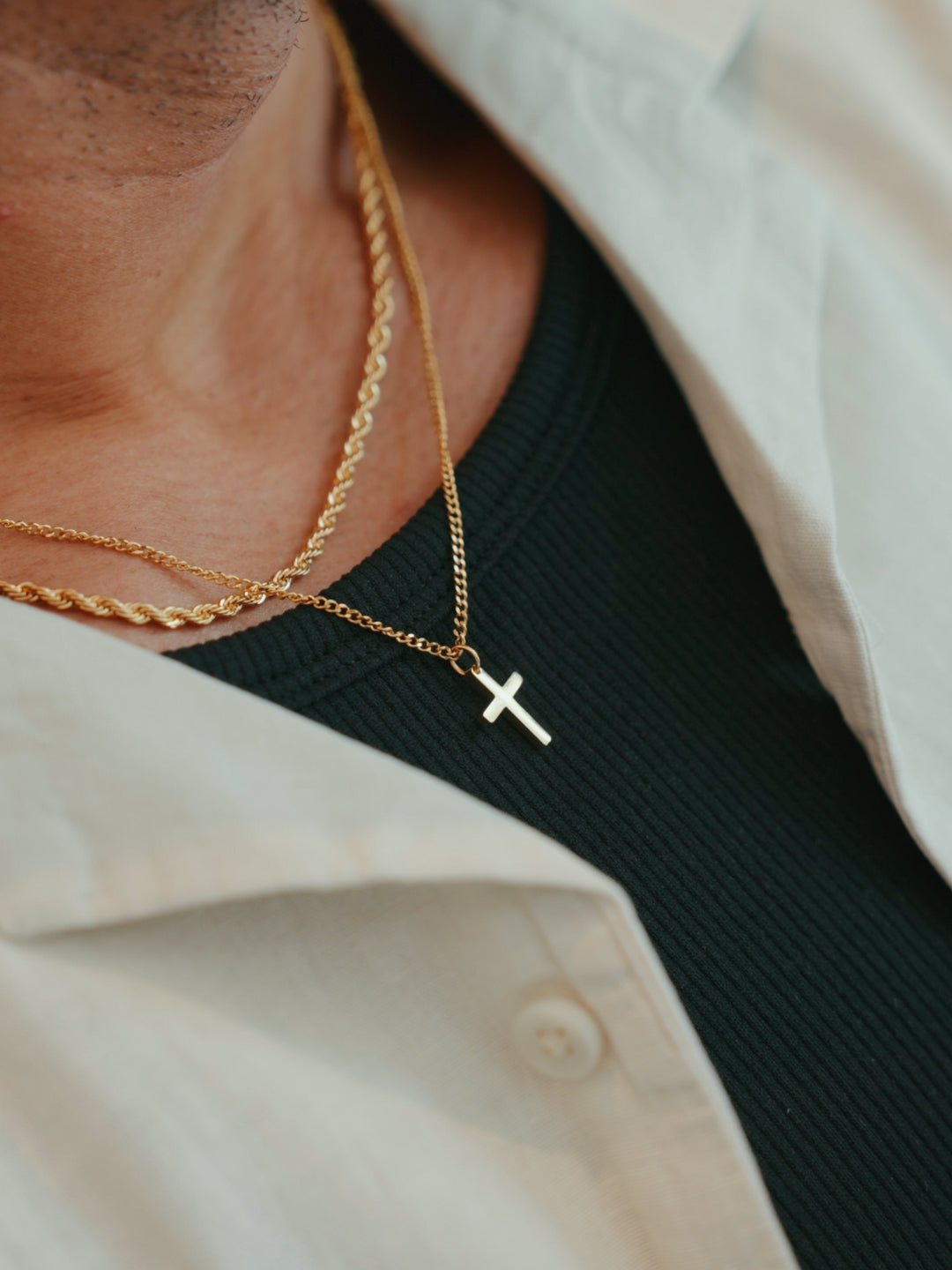CHRISTIAN CHAIN SET | 18K Gold