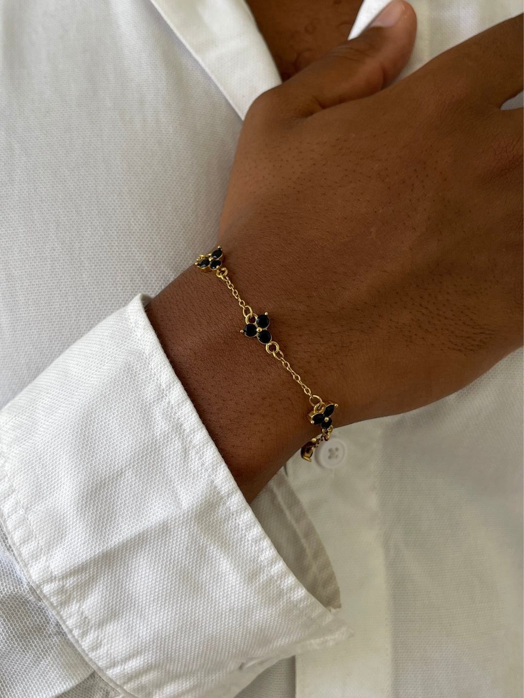 MIDNIGHT CLOVER BRACELET | 18K Gold