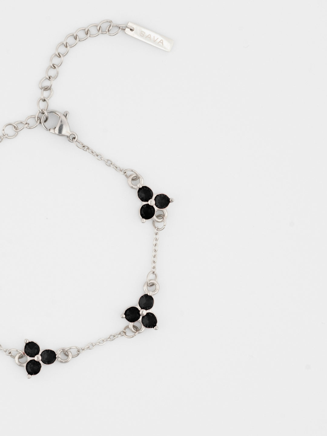 MIDNIGHT CLOVER BRACELET | Silver