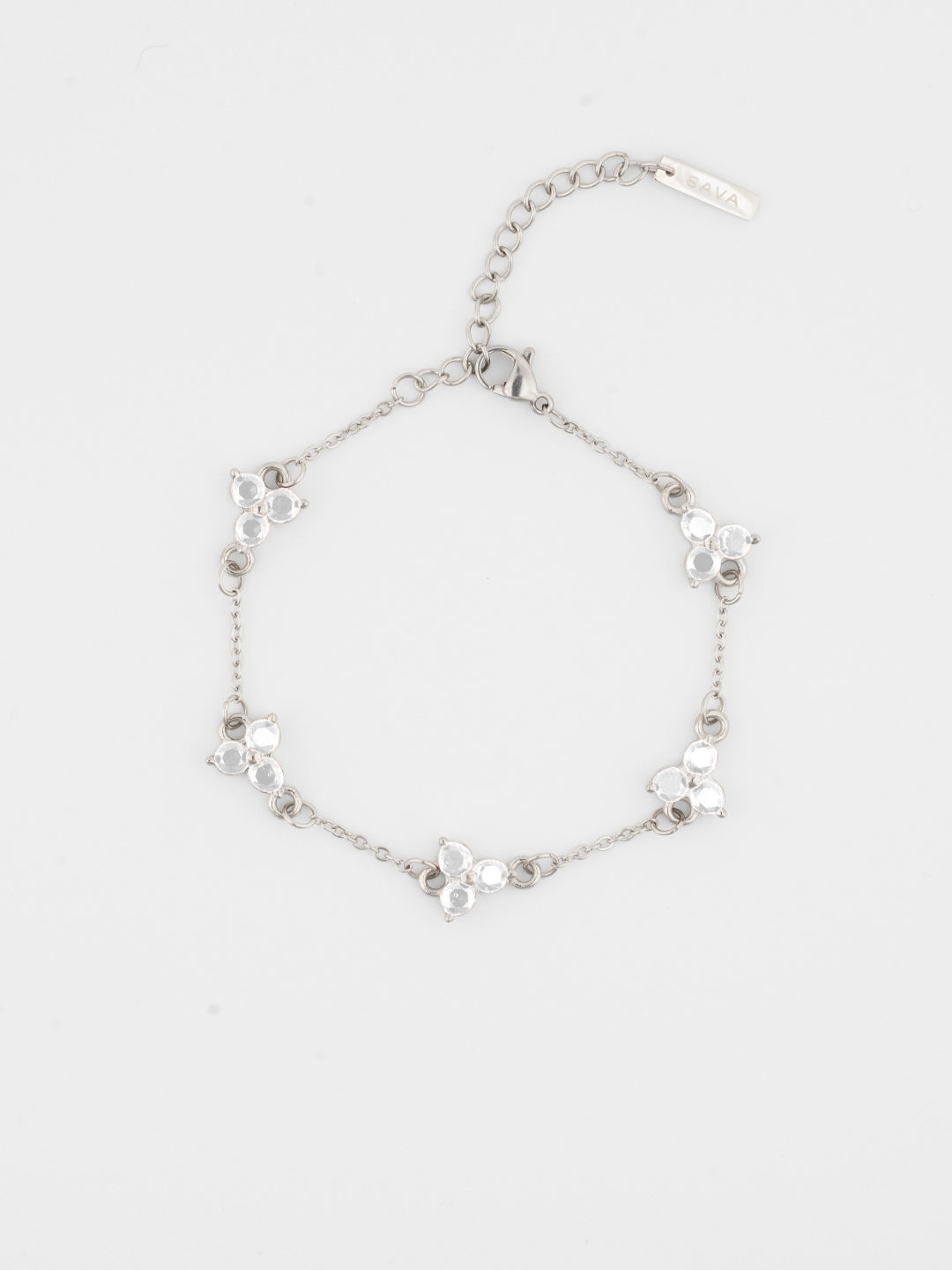 WHITE CLOVER BRACELET | Silver
