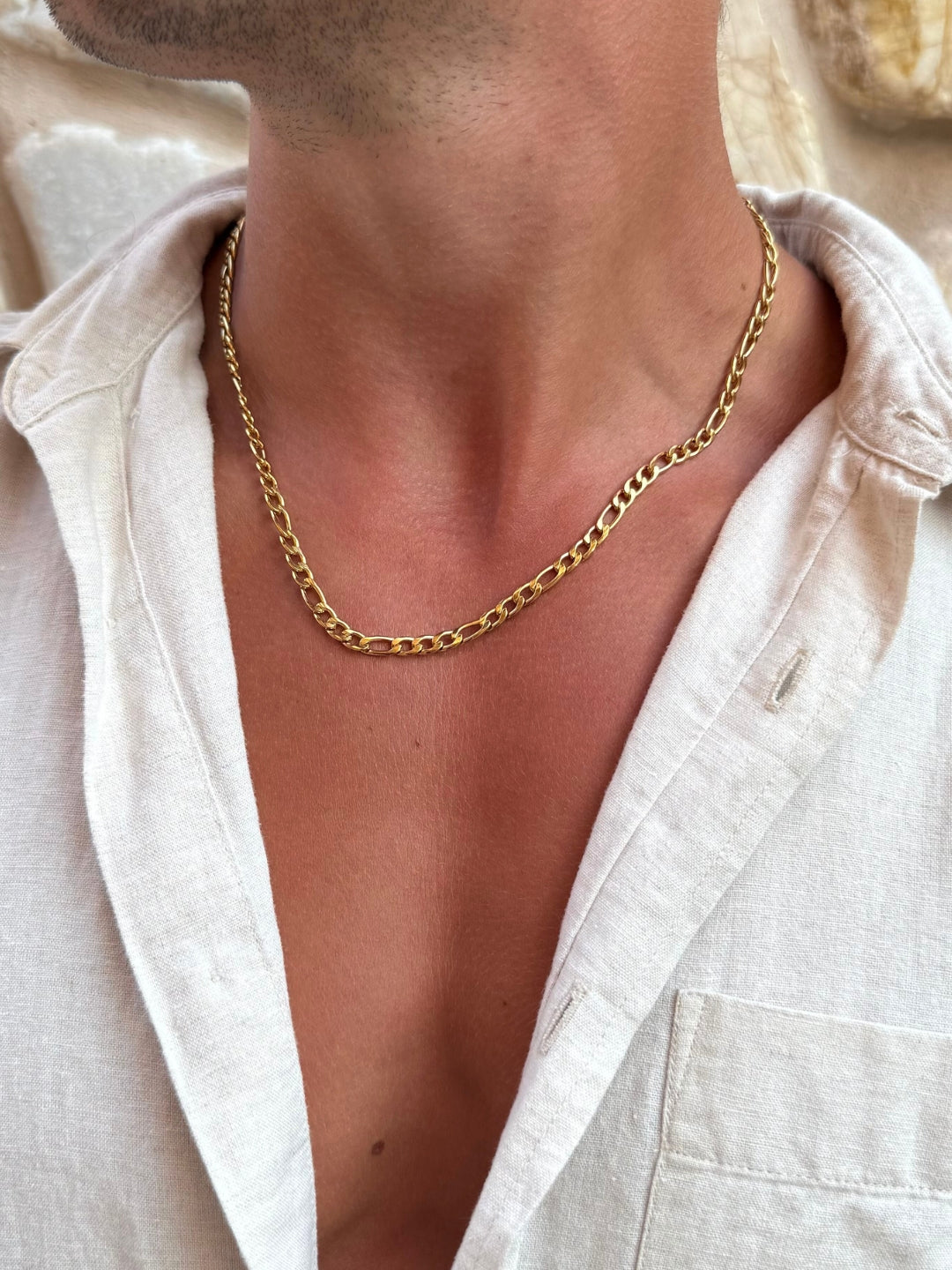 FIGARO CHAIN 5MM | 18K Gold