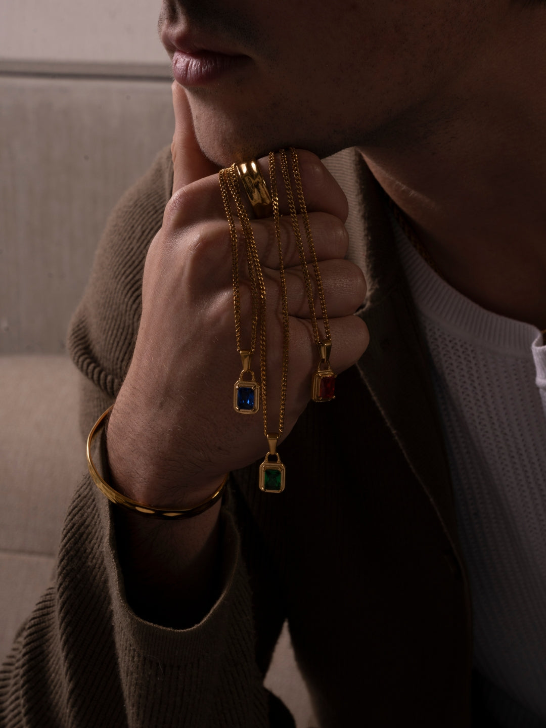 GREEN GEMSTONE CHAIN | 18K Gold