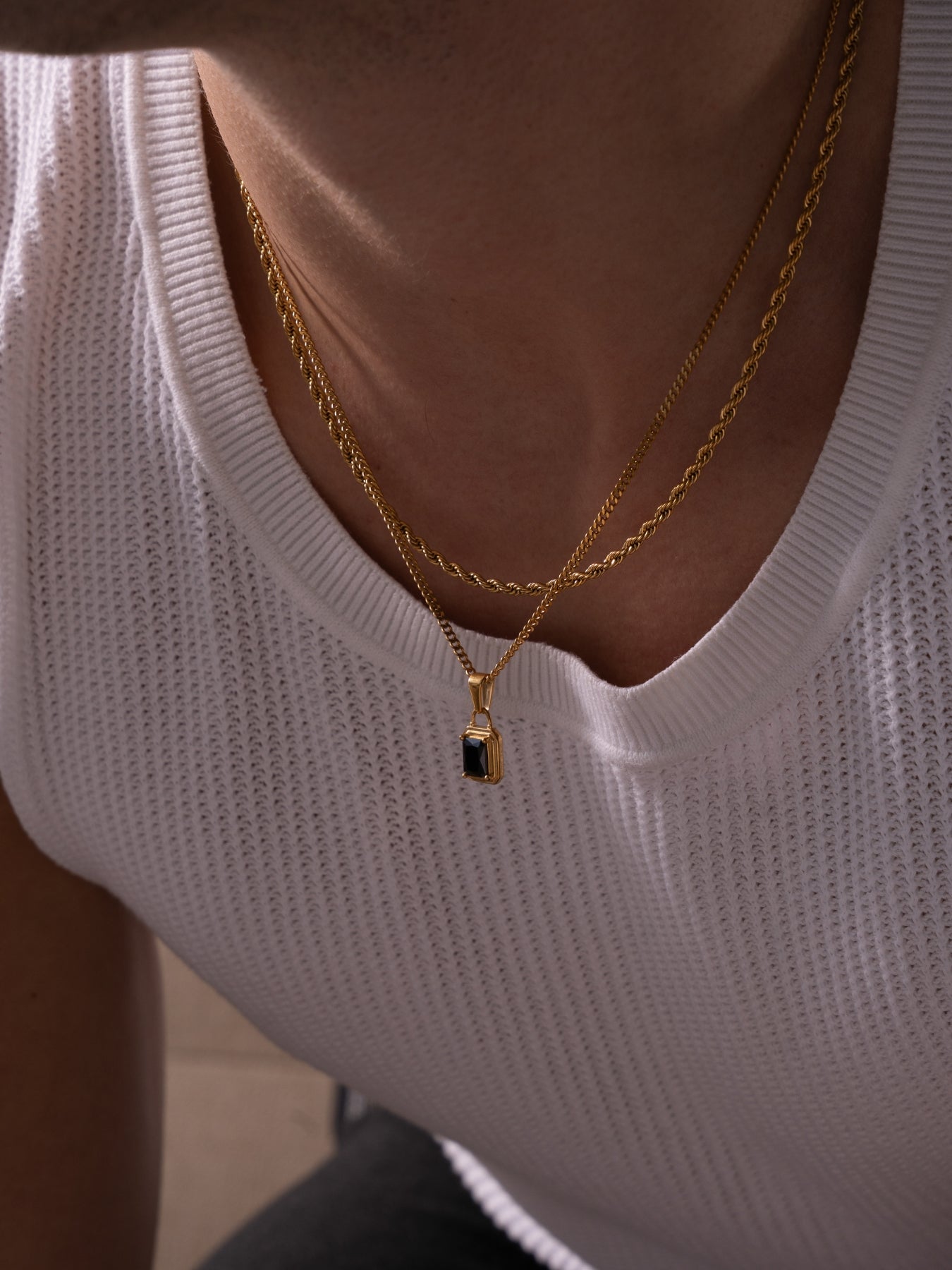 GEMSTONE CHAIN SET | 18K Gold