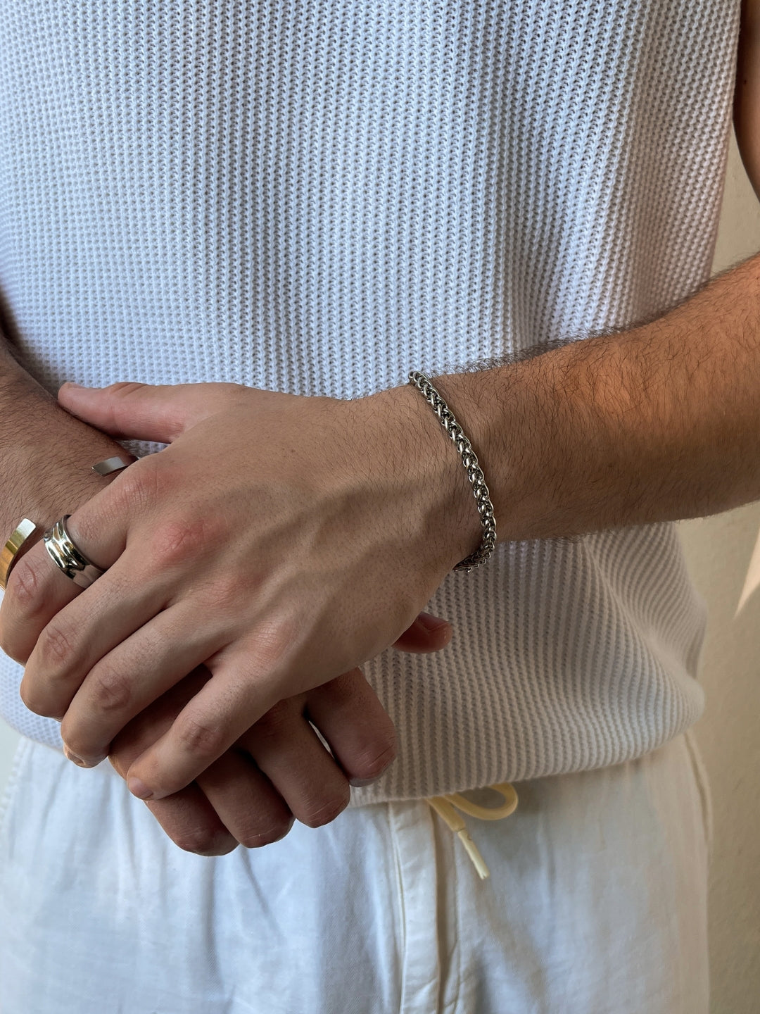 WHEAT BRACELET 5MM | Silver
