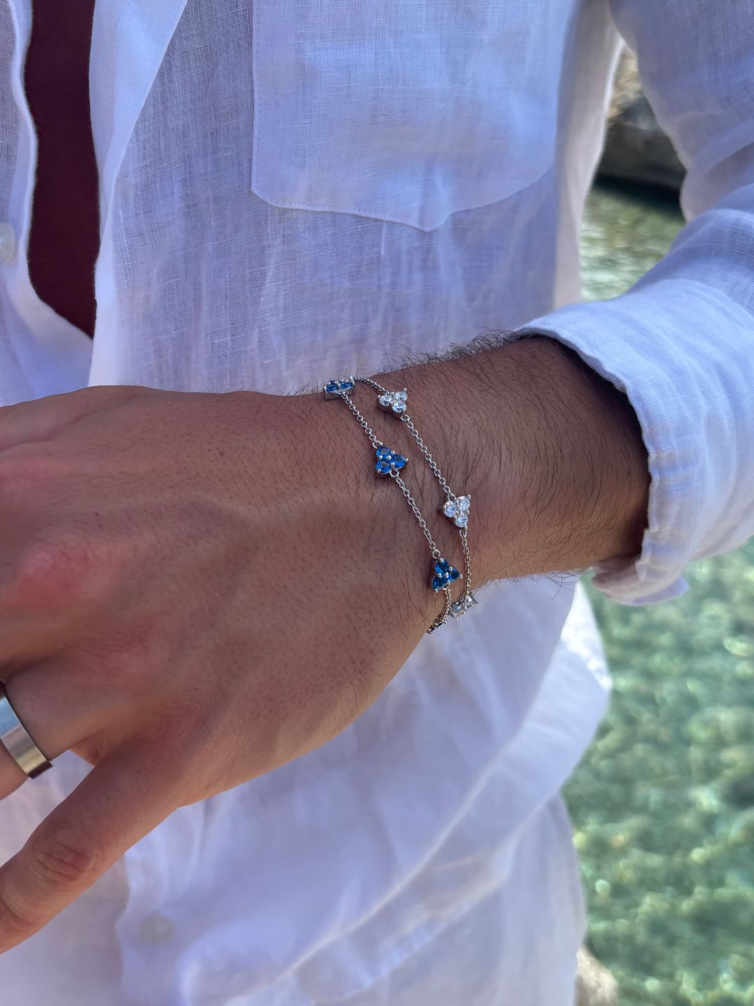 OCEAN CLOVER BRACELET | Silver