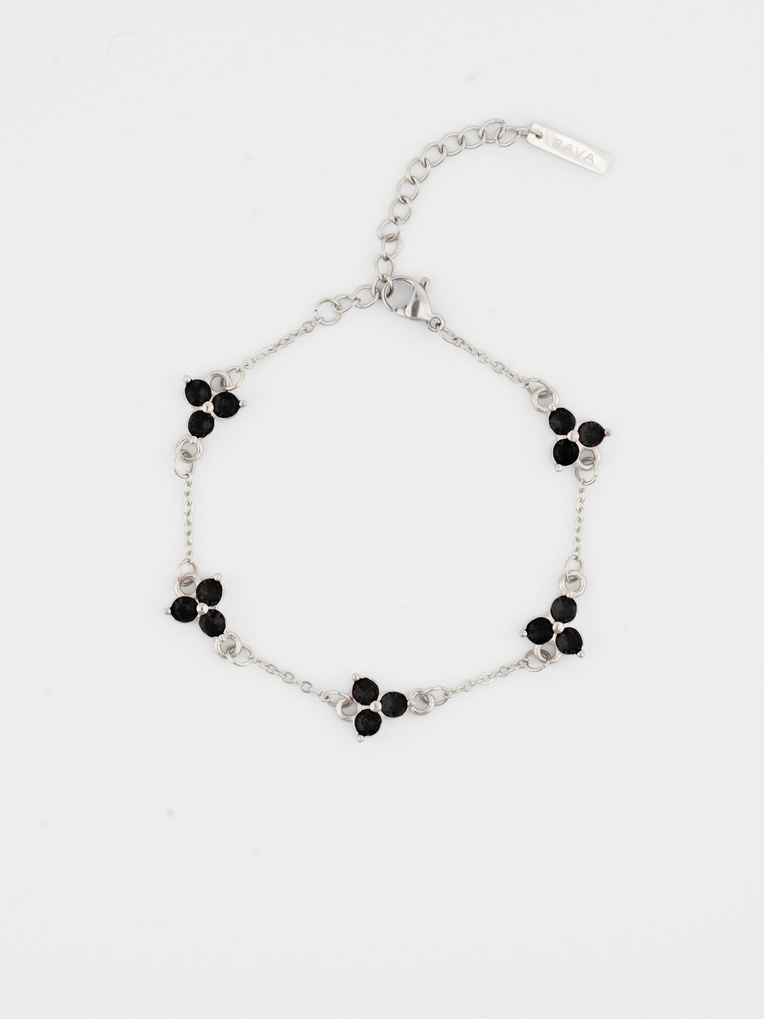 MIDNIGHT CLOVER BRACELET | Silver