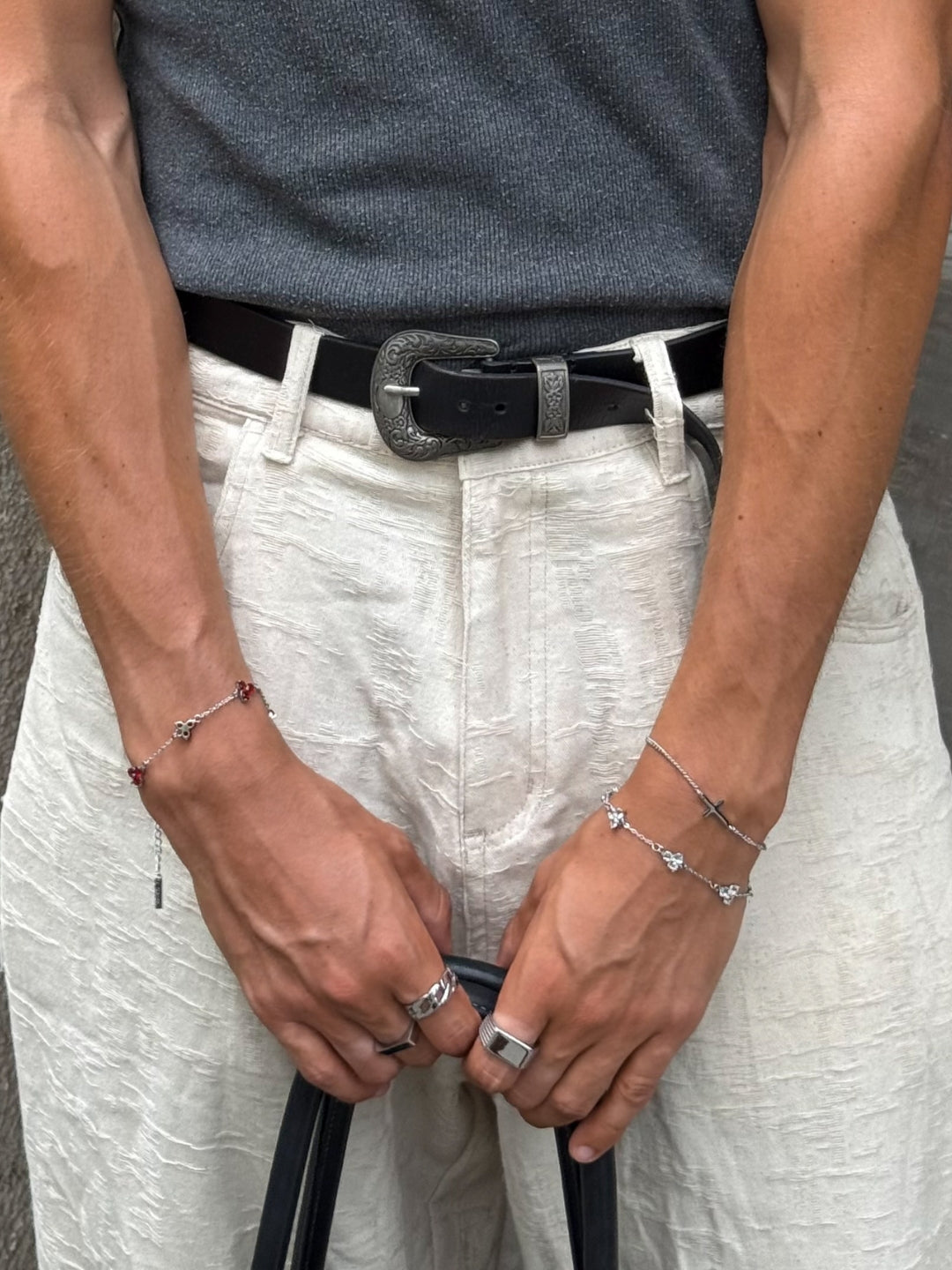 CLOVER BRACELET SET | Silver